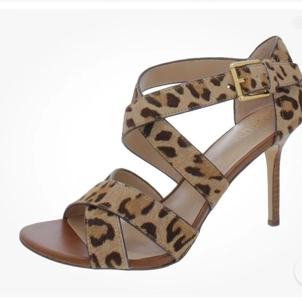 NWT Ralph Lauren Womens Gisella‎ Calf Hair Dressy Open Toe Pumps 9.5